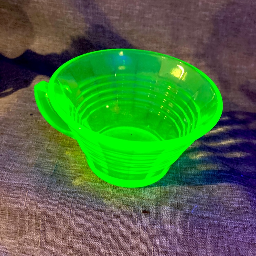 Vintage Uranium Glass cup.